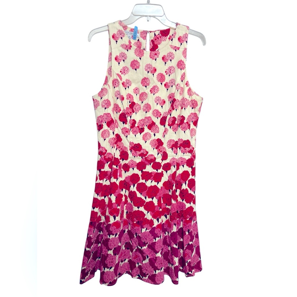 Maggie London Gorgeous multiple colors of pink flowers size 12 dress